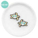 Cool Sea Turtle Silicone Focal Bead 23x30mm (Package of 2)
