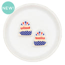 Patriotic Cake Focal Bead 27mm (Package of 2)
