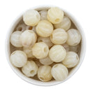 Latte Marbled Pumpkin XL Hole Beads 18mm (Package of 10)