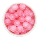 Pink Shimmery Glow in the Dark Beads 16mm (Package of 10)