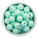 Mint Green Iridescent Oblong Multifaceted 16x17mm (Package of 10)