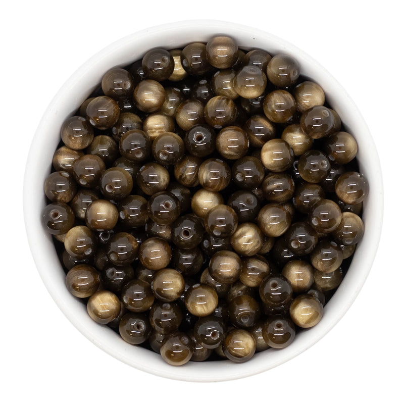 Coffee Pearly Luster Beads 8mm (Package of Approx. 50 Beads)
