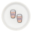 Life Happens Coffee Helps Silicone Focal Bead 30x19mm (Package of 2)