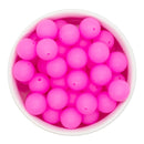 Glow in the Dark Neon Hot Pink Silicone Beads 15mm (Package of 10)