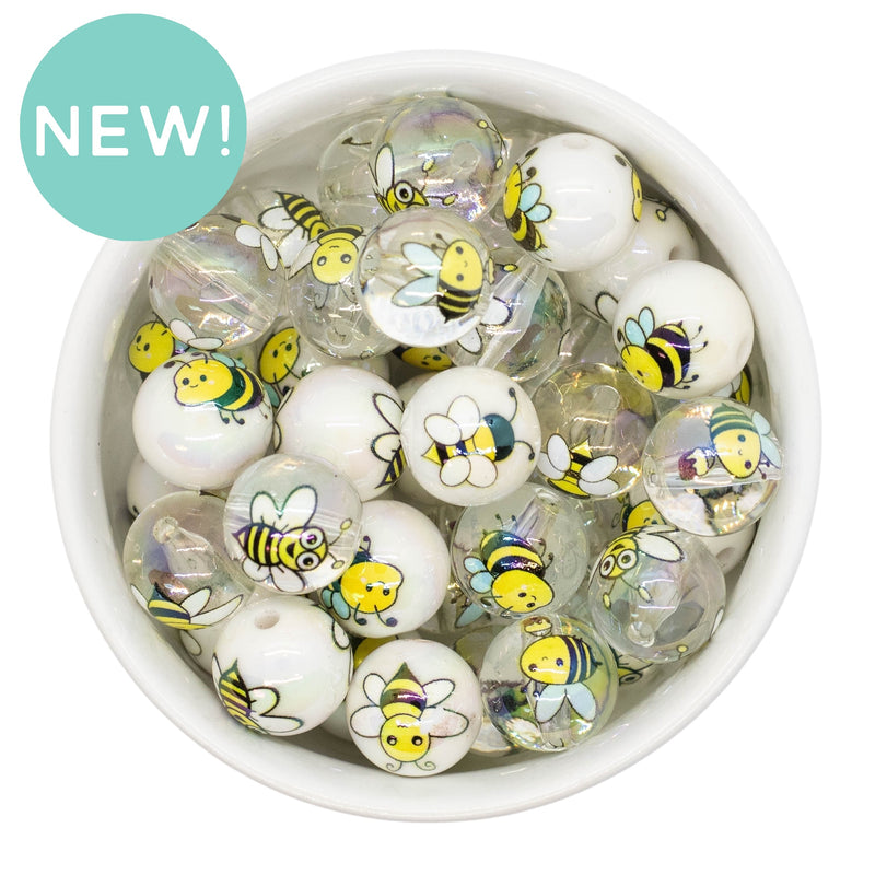 Iridescent Bee Variety Pack Beads 16mm (Package of 10)