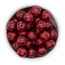 Black & Red Plaid Beads 16mm (Package of 10)