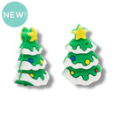 3-D Christmas Tree Silicone Focal Bead 30x20x15mm (Package of 2)