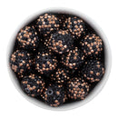 Black & Bronze Confetti Rhinestone Beads 20mm (Package of 10)