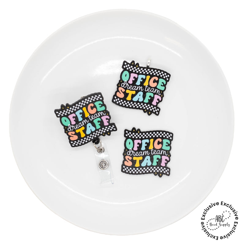 Office Staff Dream Team Flatback Acrylic Accent 45mm (Package of 1) - ABC Exclusive