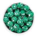Green w/White Splatter Beads 16mm (Package of 10)