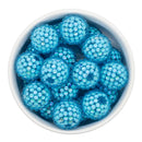 Azure Pebbled Illusion Rhinestone Beads 20mm (Package of 5)