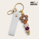Beadable Vegan Leather Strap Keychain/Bag Clip (Package of 1)
