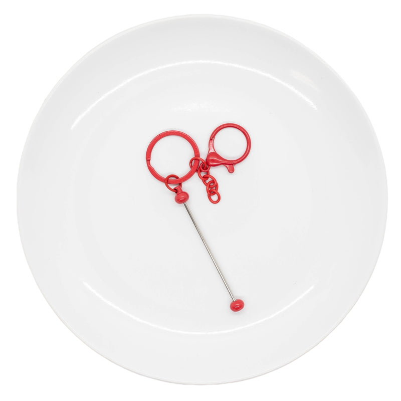 Red Beadable Keychain (Package of 1)