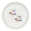 Coffee Teach Repeat Silicone Focal Bead 22x29mm (Package of 2)