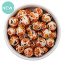 Pumpkins & Bows Printed Silicone Beads 15mm (Package of 10)