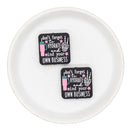 Don't forget to hydrate and mind your own business Silicone Focal Bead 28mm (Package of 2)