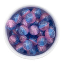 Double Color Super Glitter Pink & Blue Beads 16mm (Package of 10)