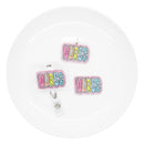 Bright Nurse w/Black Dot Background Acrylic Accent 29x44mm (Package of 1)