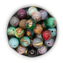 Jewel Toned Faux Foiled Variety Pack Beads 16mm (Package of 10)