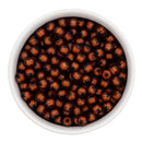 Coffee Translucent Pumpkin w/White Core Beads 8mm (Package of Approx. 50 Beads)