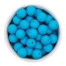 Olympic Blue Silicone Beads 15mm (Package of 10)