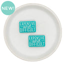 Expensive and Difficult Silicone Focal Bead 29x19mm (Package of 2)