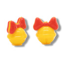 3-D High Shine Bell Silicone Focal Bead 22x23x18mm (Package of 2)