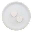 Leaf Embossed Linen Heart Silicone Focal Bead 18x21mm (Package of 2)