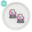 Go Away! I'm Reading. Silicone Focal Bead 32x25mm (Package of 2)
