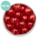 Red Foil Core Beads 20mm (Package of 10)
