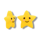 3-D Smiling Star Silicone Focal Bead 26x28x11mm (Package of 2)