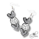 Volleyball Love Acrylic Accent w/Hole 50x21mm (Package of 1)