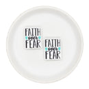 Faith Over Fear w/Blue Hearts Silicone Focal Bead 28x23mm (Package of 2)