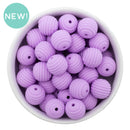 Lilac Solid Spiral 15mm Silicone Beads (Package of 10)