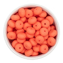 Sunset Orange Silicone Abacus Beads 8x14mm (Package of 10)
