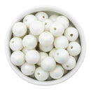White Iridescent Satin Finish Beads 16mm (Package of 10)