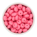 Coral Pink Silicone Abacus Beads 8x14mm (Package of 10)