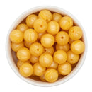 Gold Pearlized Silicone Beads 15mm (Package of 10)