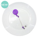 Purple Solid Beadable Badge Reel (Package of 1)