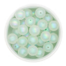 Fresh Mint Iridescent Satin Finish Color Core Beads 16mm (Package of 10)