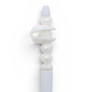 3-D Pearlized White Builder Shell Silicone Focal Bead 20x27x30mm (Package of 2)