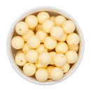 Cream Silicone Beads 15mm (Package of 10)