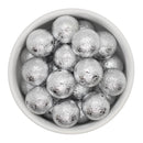 Silver Hammered Metal Effect UV Beads 20mm (Package of 10)