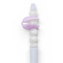3-D Pearlized Lavender Builder Shell Silicone Focal Bead 20x27x30mm (Package of 2)