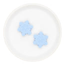 Light Blue Embossed Snowflake Silicone Focal Bead 26mm (Package of 2)