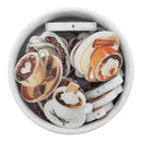 Coffee Mugs on Saucers Bead Assortment Misc. Sizes & Designs (Package of 5)