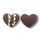 3-D But First Coffee Heart Silicone Focal Bead 29x25x17mm (Package of 2)