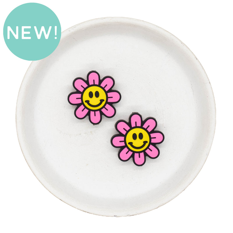Bold Smiling Daisy Silicone Focal Bead 28mm (Package of 2)