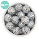 Silver Mosaic Rhinestone Beads 20mm (Package of 10)