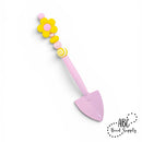 Flower w/Daffodil Petals and Light Pink Center Silicone Focal Bead 28mm (Package of 2)